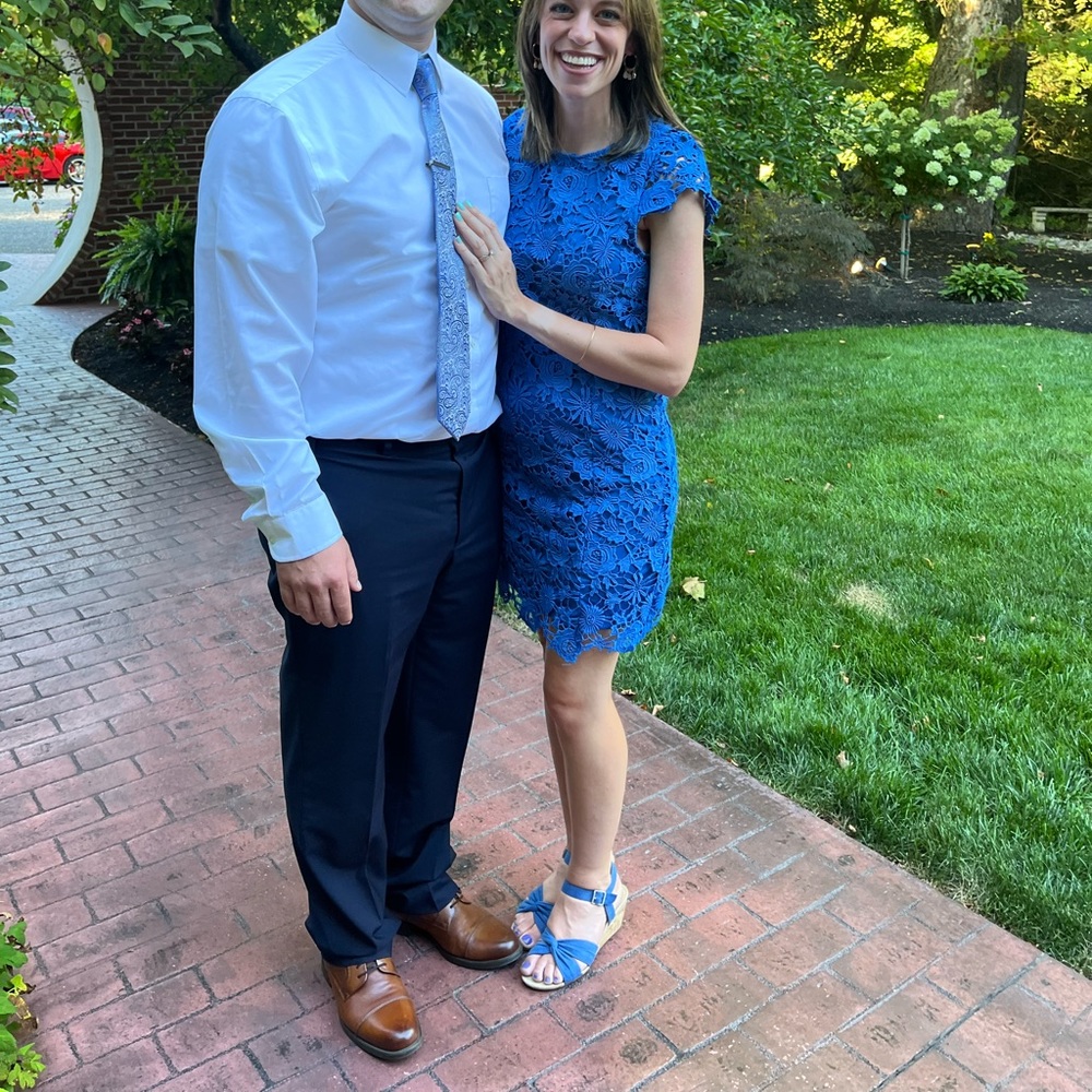 Small Lulu’s Blue Backless Lace Dress - Picture 14 of 16